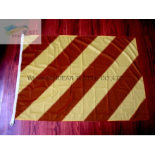 100 % polyester bande diagonale extérieure drapeaux